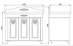 Водолей Тумба с раковиной "Анжелика 100" F-3 белая – фотография-2